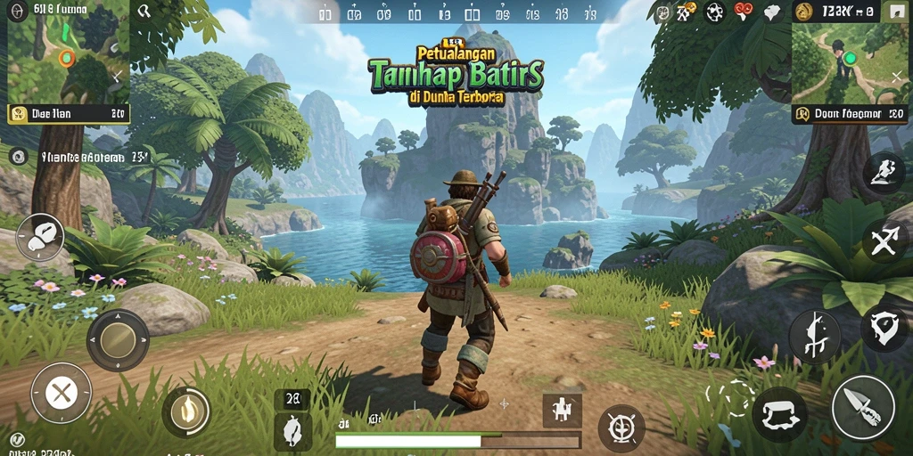 Tampilan gameplay yang epik dari 55RK di dunia terbuka.