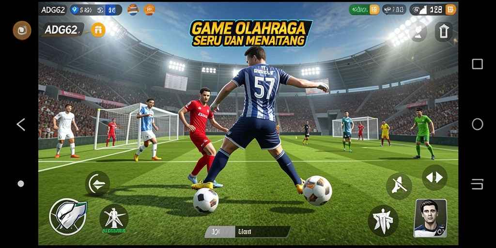 Tampilan gameplay ADG62 yang seru dan menegangkan di lapangan.