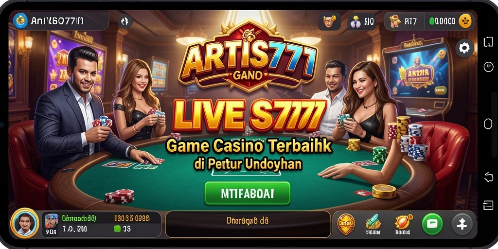 Screenshot gameplay Live Casino ARTIS777 dengan dealer langsung.