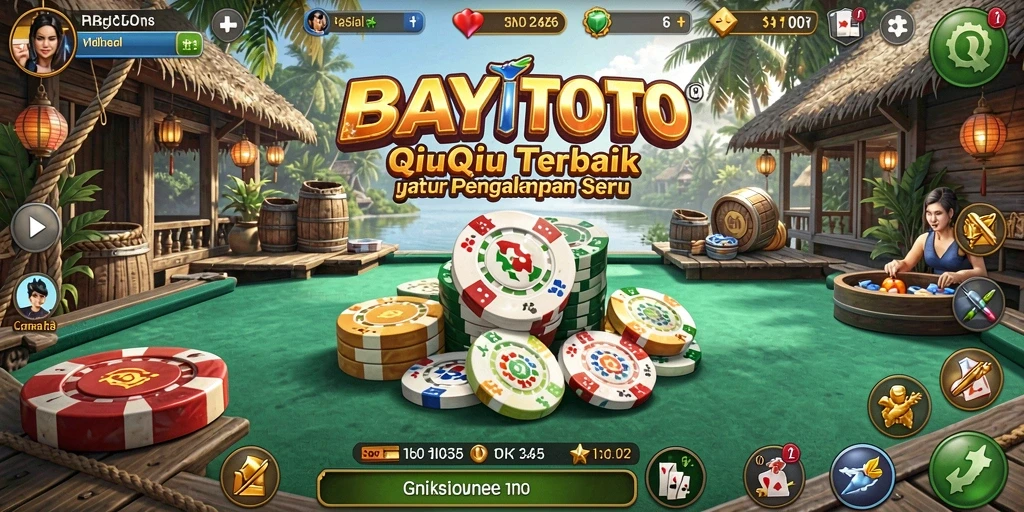 Tampilan gameplay seru dari game QiuQiu BAYITOTO.