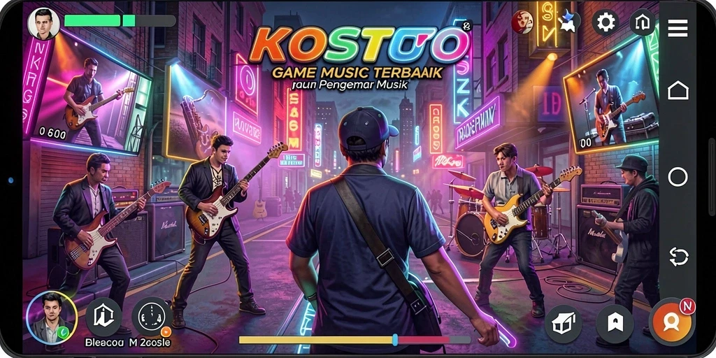 Tampilan antarmuka gameplay KOSTOTO yang interaktif dan menarik.