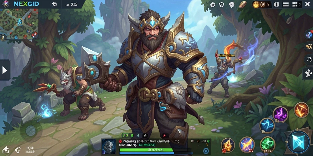 Screenshot gameplay NEXGID yang menunjukkan pertarungan epik dalam dunia MMORPG.