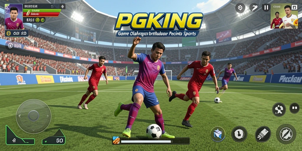 Screenshot PGKING menampilkan aksi seru dalam pertandingan olahraga.