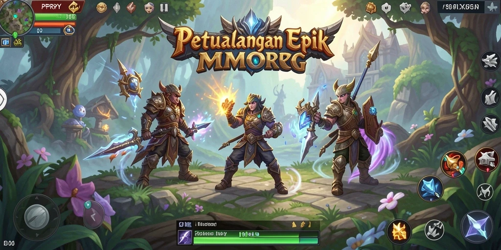 Screenshot PPRRYY menampilkan aksi seru dalam gameplay MMORPG.