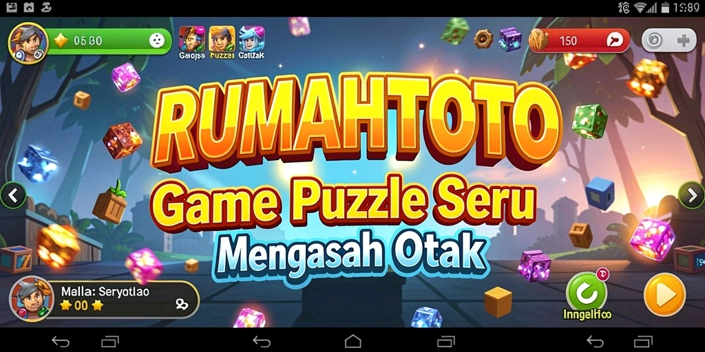 Tampilan gameplay seru RUMAHTOTO yang penuh tantangan Puzzle.