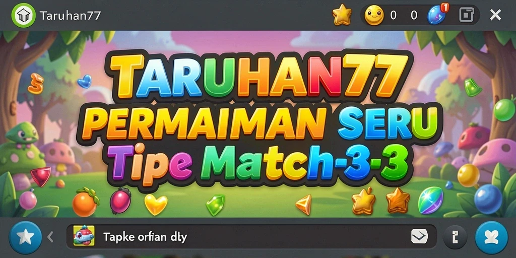 Screenshot gameplay TARUHAN77 dengan aksi Match-3 yang seru.