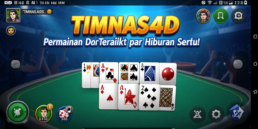 Screenshot menunjukkan gameplay seru dari TIMNAS4D dengan tampilan menarik.