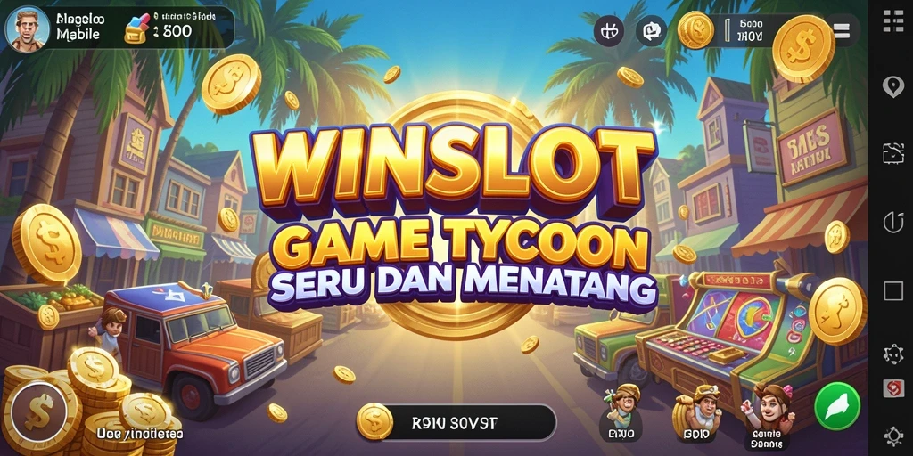Screenshot permainan WINSLOT menampilkan suasana kasino yang megah.